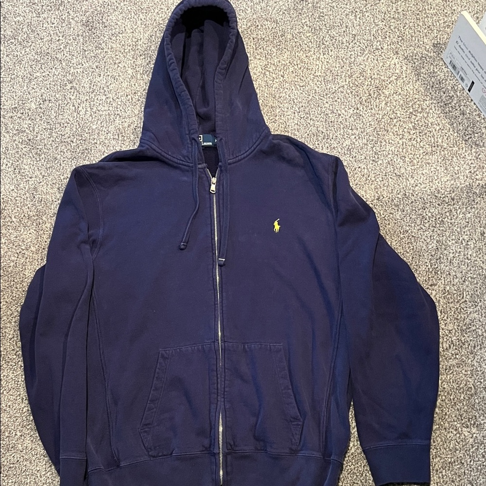 Polo by Ralph Lauren Men's Blue Zip-Up Hoodie